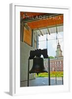 Philadelphia, Pennsylvania - Liberty Bell-Lantern Press-Framed Art Print