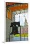 Philadelphia, Pennsylvania - Liberty Bell-Lantern Press-Framed Art Print