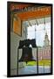 Philadelphia, Pennsylvania - Liberty Bell-Lantern Press-Framed Art Print