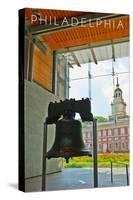 Philadelphia, Pennsylvania - Liberty Bell-Lantern Press-Stretched Canvas