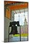 Philadelphia, Pennsylvania - Liberty Bell-Lantern Press-Mounted Art Print