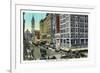 Philadelphia, Pennsylvania - Market Street West from 11th Street-Lantern Press-Framed Art Print