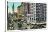 Philadelphia, Pennsylvania - Market Street West from 11th Street-Lantern Press-Stretched Canvas