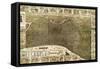 Philadelphia, Pennsylvania - Panoramic Map-Lantern Press-Framed Stretched Canvas