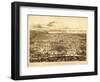 Philadelphia, Pennsylvania - Panoramic Map-Lantern Press-Framed Art Print