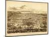 Philadelphia, Pennsylvania - Panoramic Map-Lantern Press-Mounted Art Print