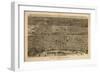 Philadelphia, Pennsylvania - Panoramic Map-Lantern Press-Framed Art Print