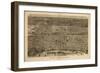 Philadelphia, Pennsylvania - Panoramic Map-Lantern Press-Framed Premium Giclee Print