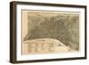 Philadelphia, Pennsylvania - Panoramic Map-Lantern Press-Framed Art Print