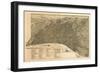 Philadelphia, Pennsylvania - Panoramic Map-Lantern Press-Framed Art Print