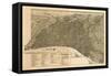 Philadelphia, Pennsylvania - Panoramic Map-Lantern Press-Framed Stretched Canvas