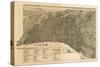 Philadelphia, Pennsylvania - Panoramic Map-Lantern Press-Stretched Canvas