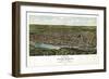 Philadelphia, Pennsylvania - Panoramic Map-Lantern Press-Framed Art Print