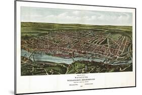 Philadelphia, Pennsylvania - Panoramic Map-Lantern Press-Mounted Art Print