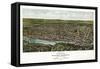 Philadelphia, Pennsylvania - Panoramic Map-Lantern Press-Framed Stretched Canvas