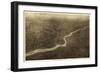 Philadelphia, Pennsylvania - Panoramic Map-Lantern Press-Framed Art Print