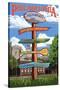 Philadelphia, Pennsylvania - Sign Destinations-Lantern Press-Stretched Canvas