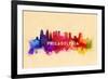 Philadelphia, Pennsylvania - Skyline Abstract-Lantern Press-Framed Premium Giclee Print