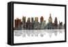 Philadelphia Pennsylvania Skyline BW 1-Marlene Watson-Framed Stretched Canvas