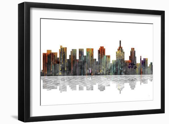 Philadelphia Pennsylvania Skyline BW 1-Marlene Watson-Framed Giclee Print