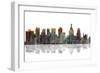 Philadelphia Pennsylvania Skyline BW 1-Marlene Watson-Framed Giclee Print