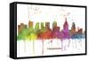 Philadelphia Pennsylvania Skyline MCLR 1-Marlene Watson-Framed Stretched Canvas