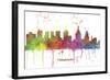 Philadelphia Pennsylvania Skyline MCLR 1-Marlene Watson-Framed Giclee Print