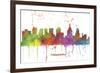 Philadelphia Pennsylvania Skyline MCLR 1-Marlene Watson-Framed Giclee Print