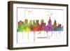 Philadelphia Pennsylvania Skyline MCLR 1-Marlene Watson-Framed Giclee Print