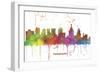 Philadelphia Pennsylvania Skyline MCLR 1-Marlene Watson-Framed Giclee Print