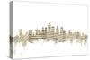 Philadelphia Pennsylvania Skyline Sheet Music City-Michael Tompsett-Stretched Canvas