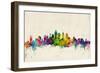 Philadelphia Pennsylvania Skyline-Michael Tompsett-Framed Premium Giclee Print