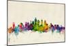 Philadelphia Pennsylvania Skyline-Michael Tompsett-Mounted Premium Giclee Print