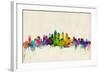 Philadelphia Pennsylvania Skyline-Michael Tompsett-Framed Art Print