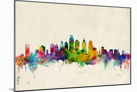 Philadelphia Pennsylvania Skyline-Michael Tompsett-Mounted Art Print