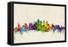 Philadelphia Pennsylvania Skyline-Michael Tompsett-Framed Stretched Canvas