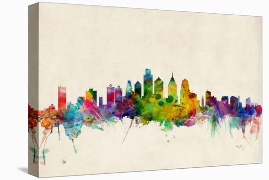 Philadelphia Pennsylvania Skyline-Michael Tompsett-Stretched Canvas