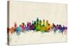 Philadelphia Pennsylvania Skyline-Michael Tompsett-Stretched Canvas