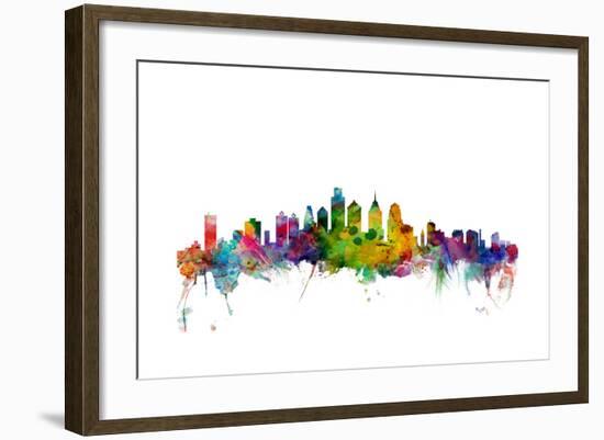 Philadelphia Pennsylvania Skyline-Michael Tompsett-Framed Art Print