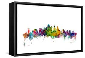 Philadelphia Pennsylvania Skyline-Michael Tompsett-Framed Stretched Canvas