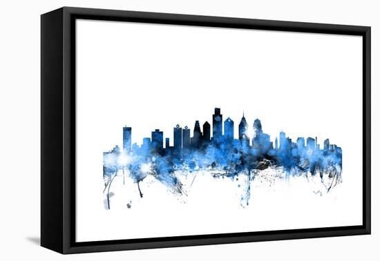 Philadelphia Pennsylvania Skyline-Michael Tompsett-Framed Stretched Canvas