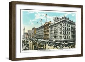 Philadelphia, Pennsylvania - Strawbridge and Clothiers Building Exterior-Lantern Press-Framed Art Print