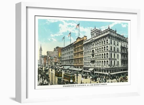 Philadelphia, Pennsylvania - Strawbridge and Clothiers Building Exterior-Lantern Press-Framed Art Print