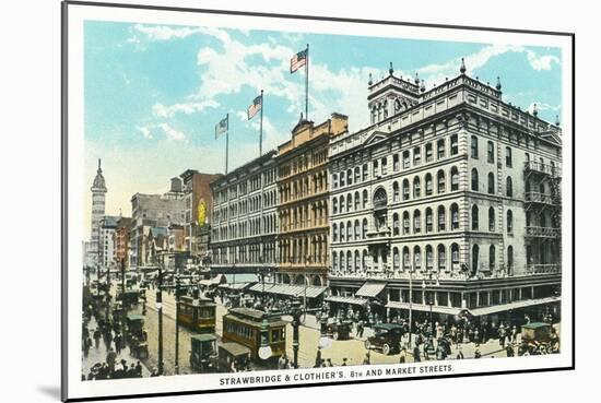 Philadelphia, Pennsylvania - Strawbridge and Clothiers Building Exterior-Lantern Press-Mounted Art Print