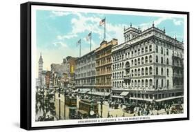 Philadelphia, Pennsylvania - Strawbridge and Clothiers Building Exterior-Lantern Press-Framed Stretched Canvas