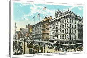 Philadelphia, Pennsylvania - Strawbridge and Clothiers Building Exterior-Lantern Press-Stretched Canvas