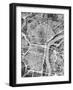 Philadelphia Pennsylvania Street Map-Michael Tompsett-Framed Art Print