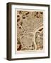 Philadelphia Pennsylvania Street Map-Michael Tompsett-Framed Art Print