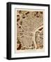 Philadelphia Pennsylvania Street Map-Michael Tompsett-Framed Art Print