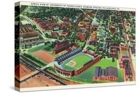 Philadelphia, Pennsylvania - University of Pennsylvania Stadium Aerial-Lantern Press-Stretched Canvas